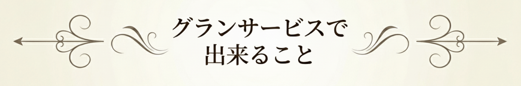 グランサービスで出来ること